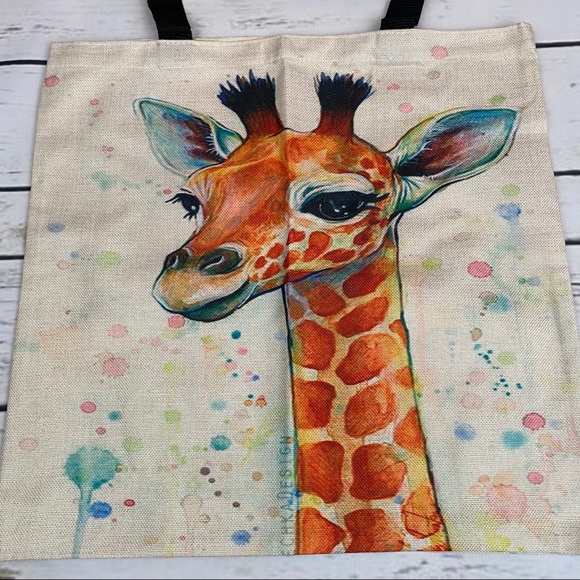 Eco-Friendly Giraffe Folding Tote Bag - Picture 5 of 11